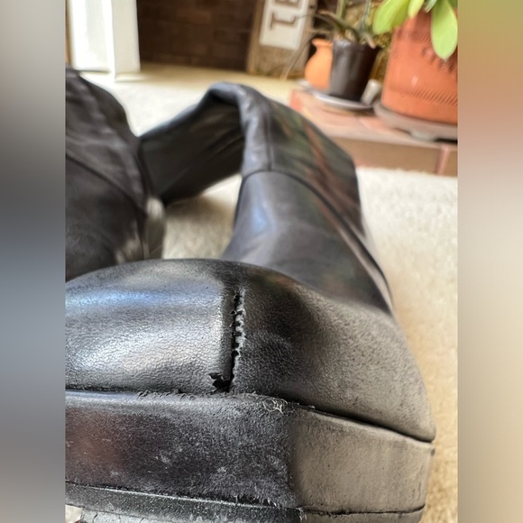 Fluevog On Course Leeward Platform Knee Boots --Tequila Black -- size 10 - Picture 5 of 9